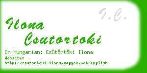 ilona csutortoki business card