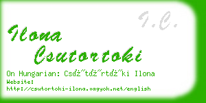 ilona csutortoki business card